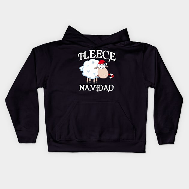 Fleece Navidad Kids Hoodie by pretti ugli podcast